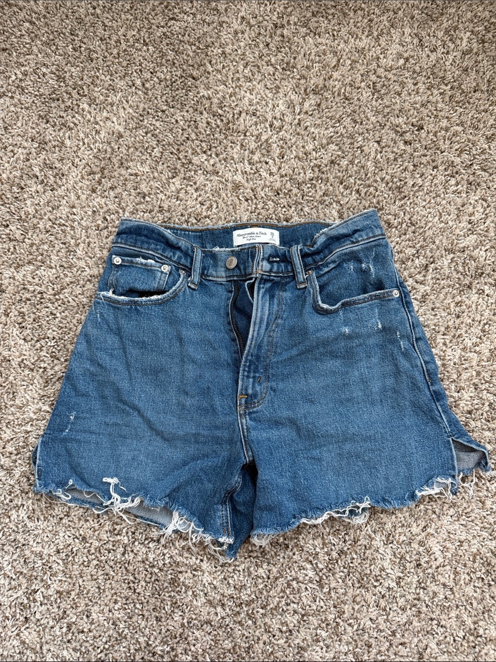 Abercrombie & Fitch Denim Cutoff Shorts in Blue